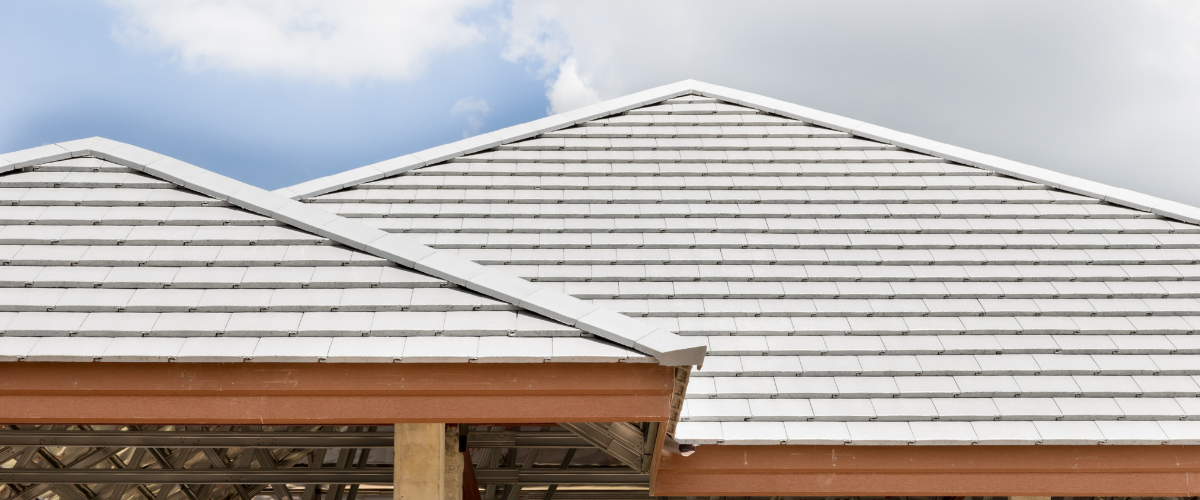 White concrete roof.